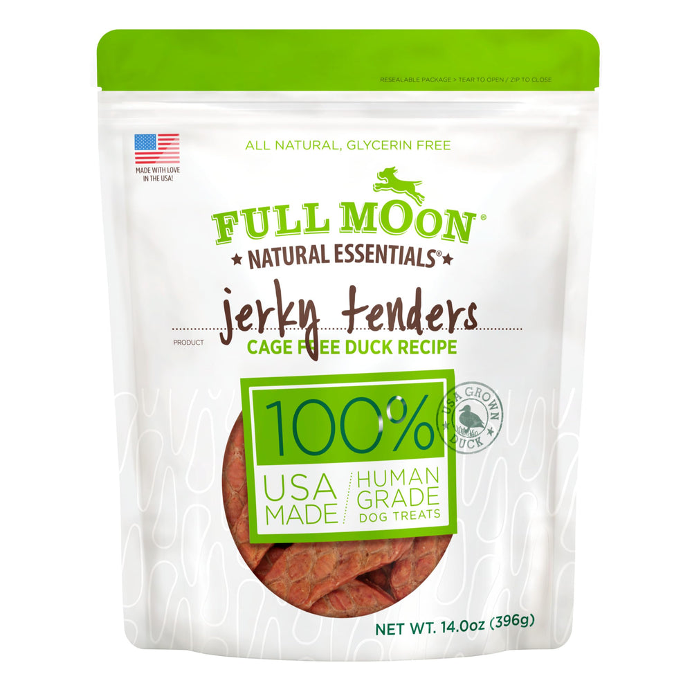 Full Moon Essential Duck Tenders packaging showcasing convenient bag for storage and rewards