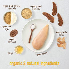 Full Moon Organic Chicken Jerky close-up texture shows chewy bite dogs enjoy