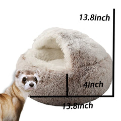 Fulue Ferret Bed Cave warmth test with layered plush.