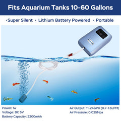 FUMAK air pump with AC DC switch for outage readiness