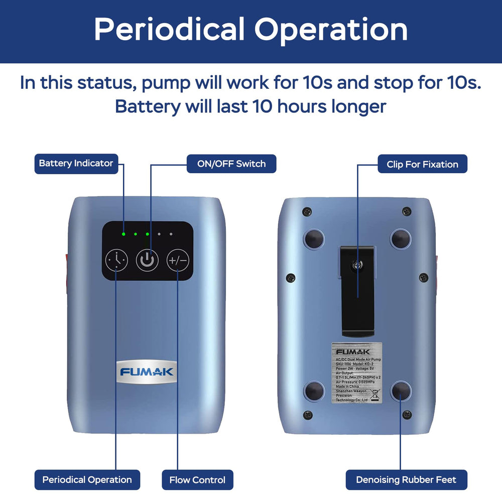 FUMAK flow adjust control for customized tank aeration