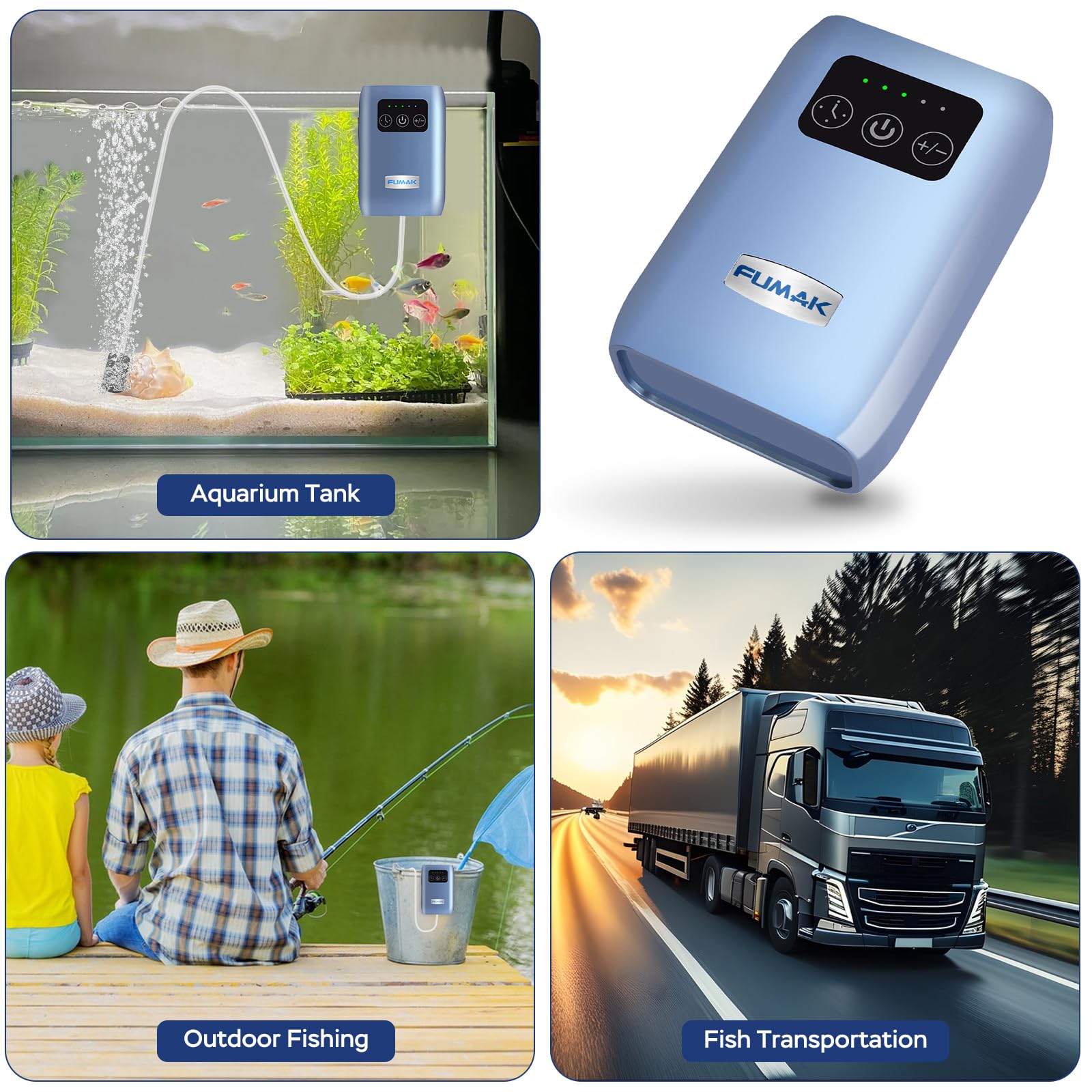 FUMAK versatile pump for aquariums emergencies and outdoor use