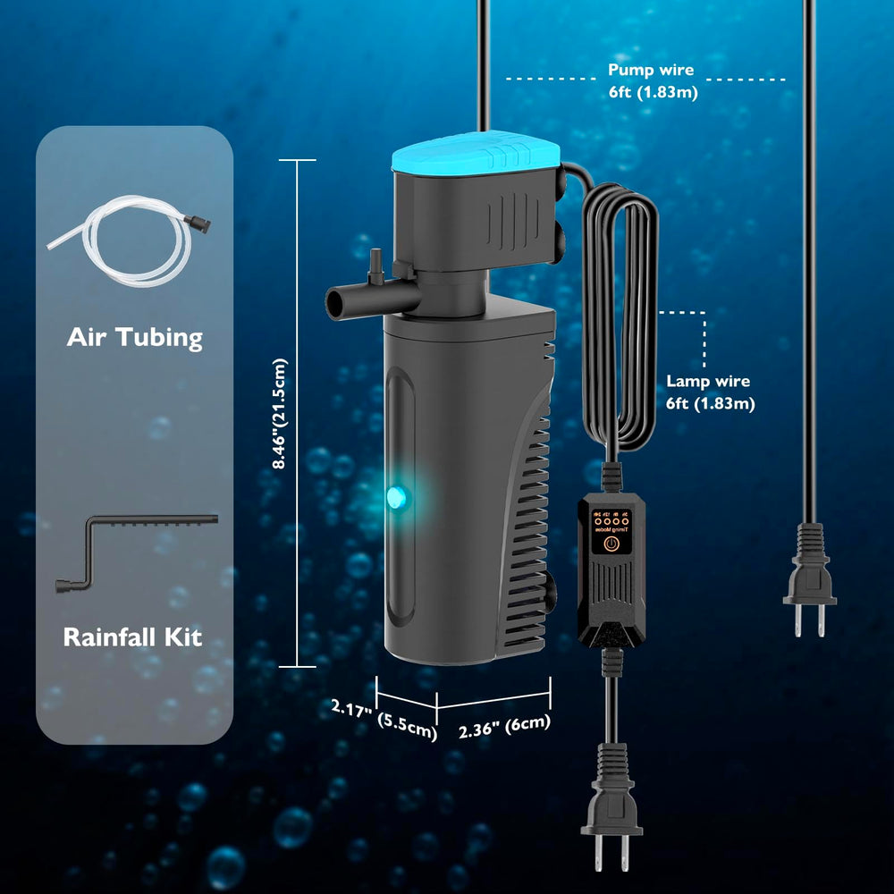 FUMAK low-power 3.5W operation for quiet filtration.