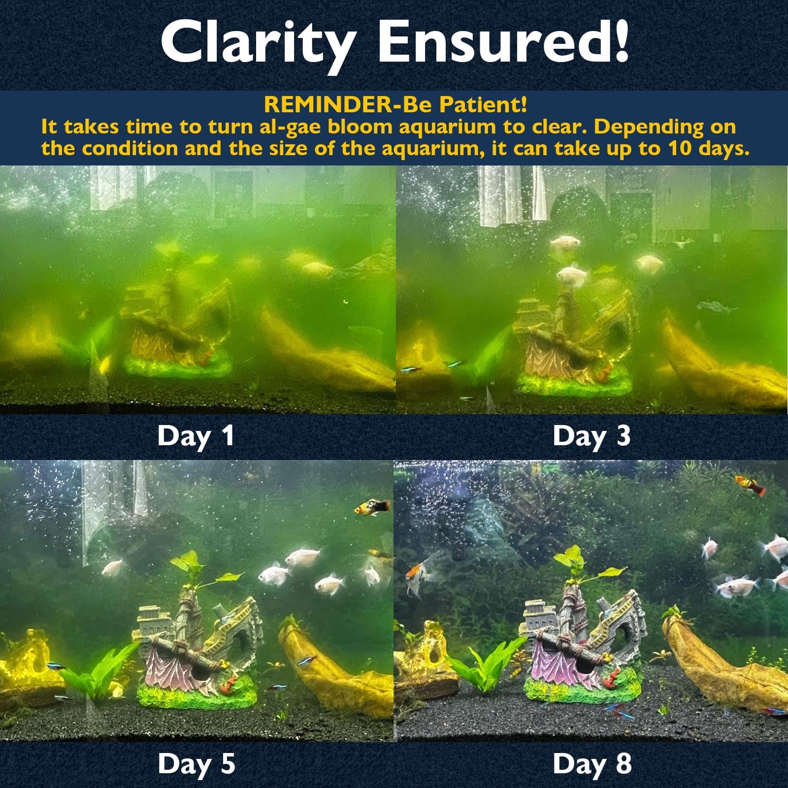 FUMAK aquarium filter UV light highlights clarity and algae control.