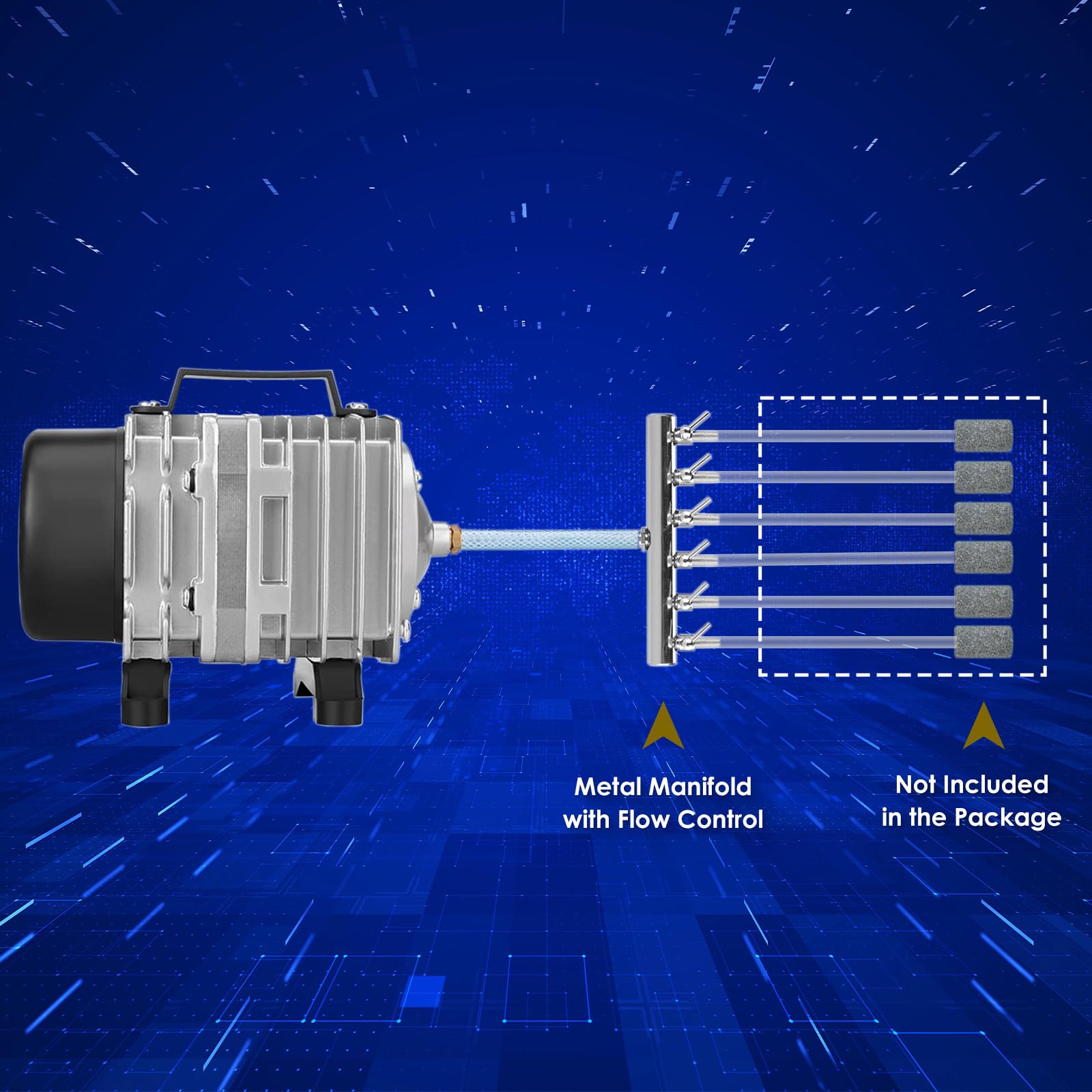 FUMAK energy-efficient aquarium pump minimizes electricity use during long runtimes.
