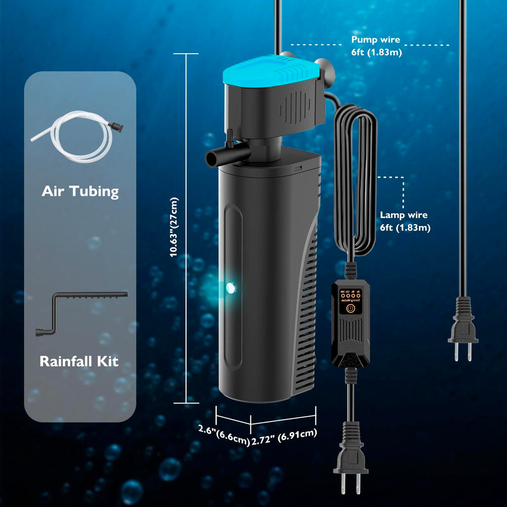 FUMAK UV light helps reduce green water and improve tank clarity.