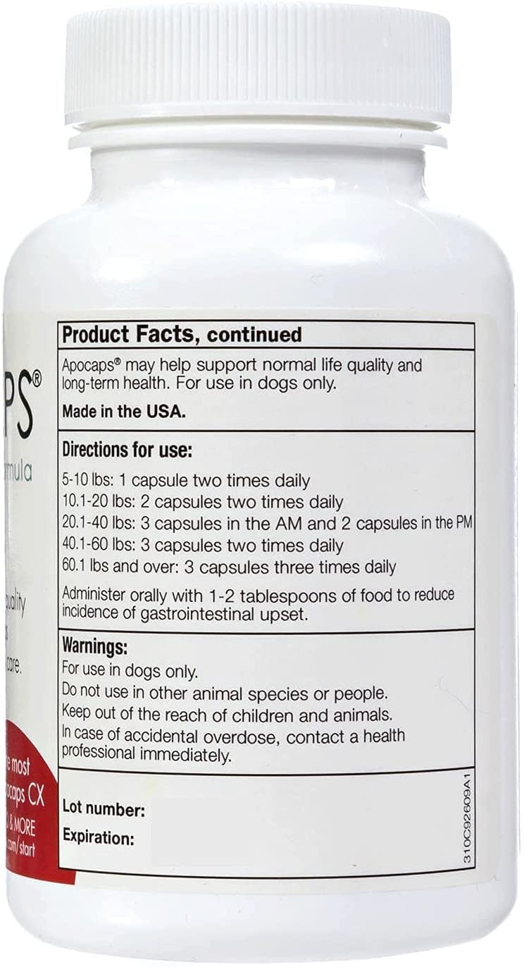 Functional Nutriments Apocaps CX dosing scoop aids precise administration.