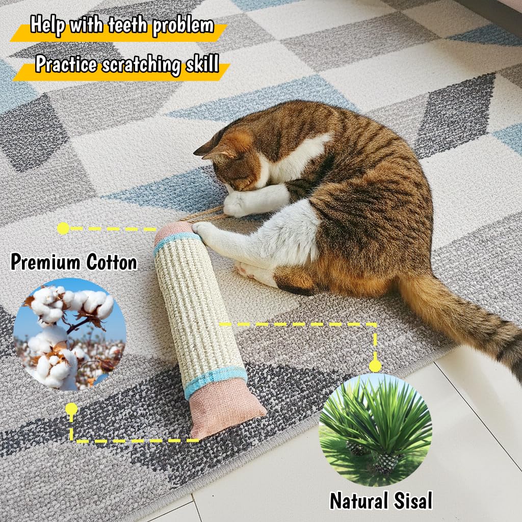 FuneeTop kicker toy hanging option demonstrated for flexible indoor setups.