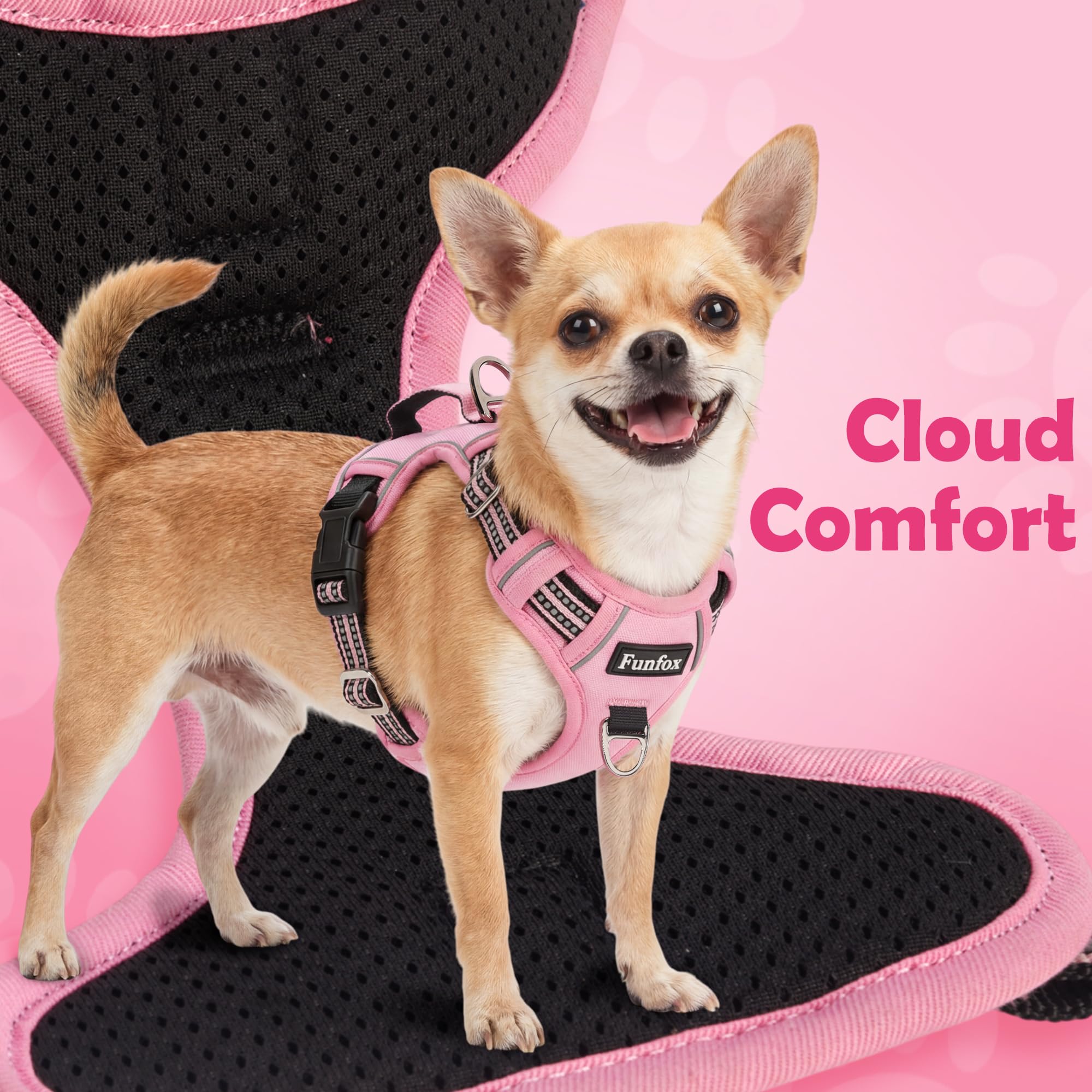 Funfox pink adjustable straps help secure a perfect fit.