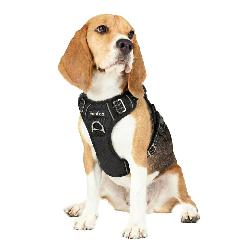 Funfox dog harness with vertical handle for precise control on walks.