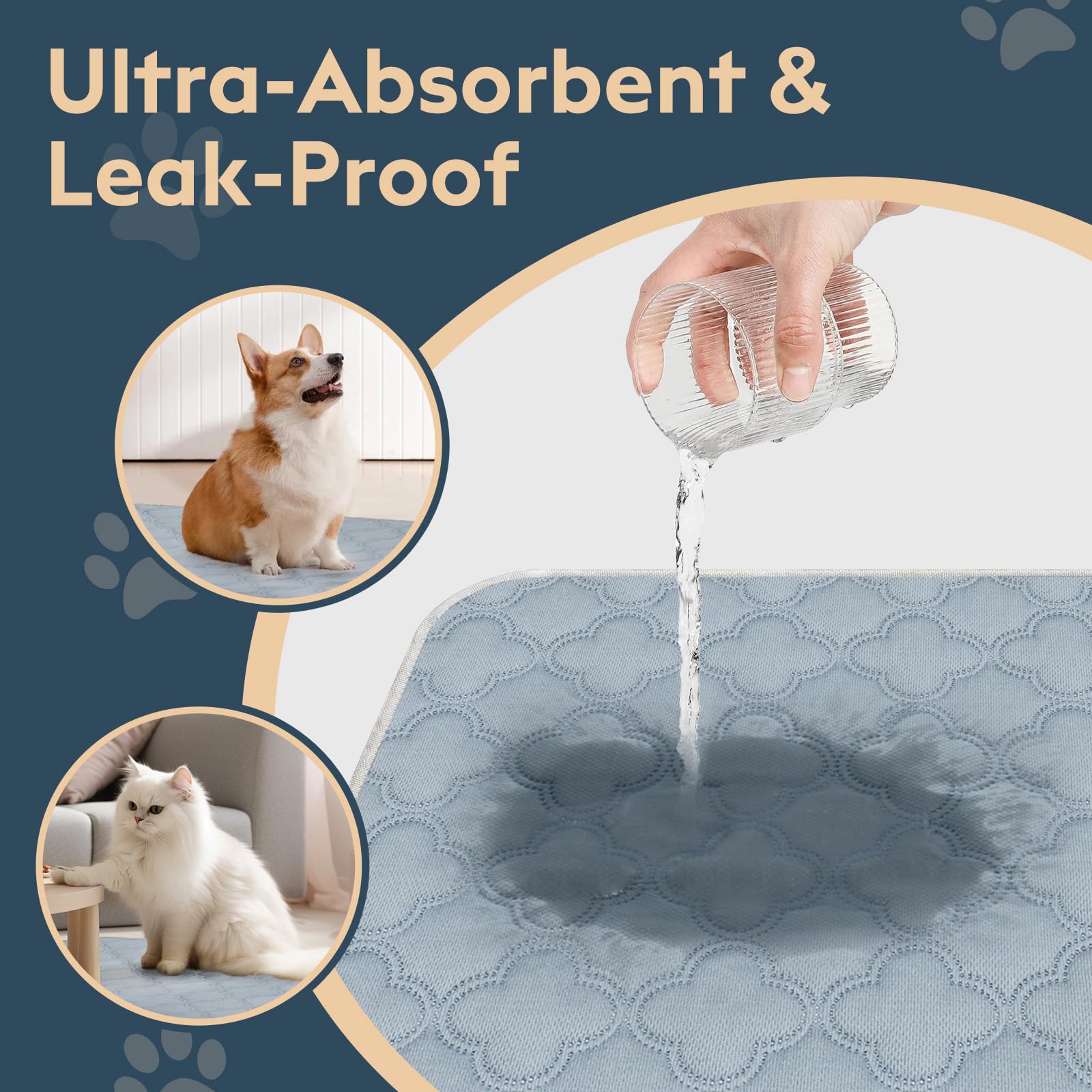 FunFurry pad with dense absorbent layer captures moisture quickly for drier spaces.