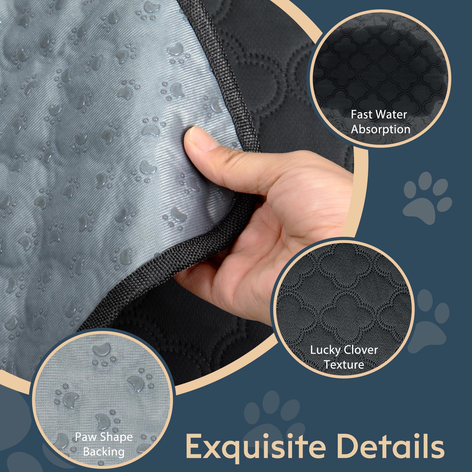 FunFurry crate-appropriate pad 36x41 for secure dog crate lining.
