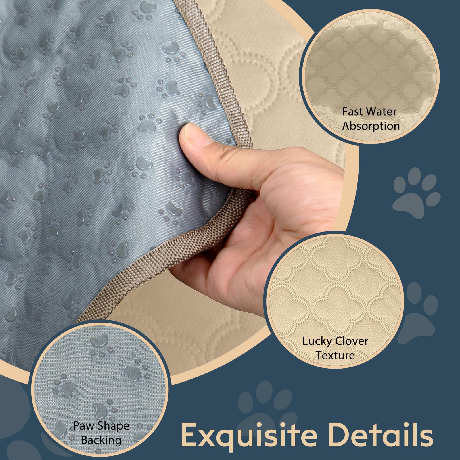 FunFurry 4-pack cream pads ideal for crate training and travel.