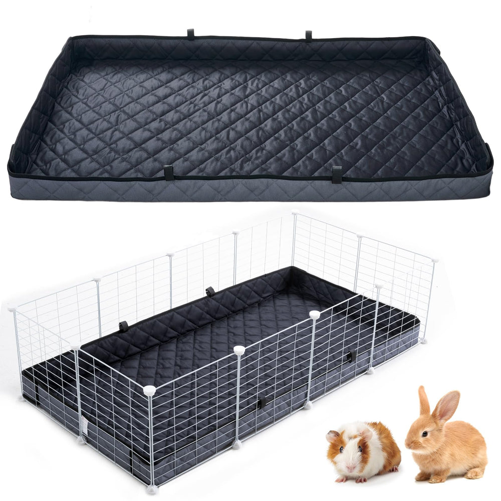FunFurry Quilted Guinea Pig Cage Liner top view with absorbent surface for easy cleanup