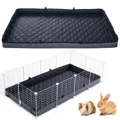 FunFurry Quilted Guinea Pig Cage Liner top view with absorbent surface for easy cleanup