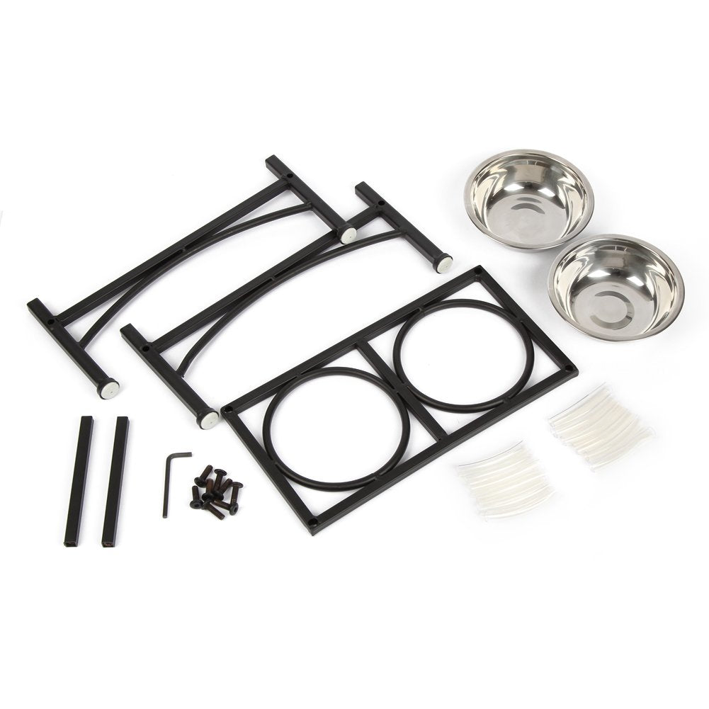 Funkeen adjustable legs offer stability during meals for active dogs