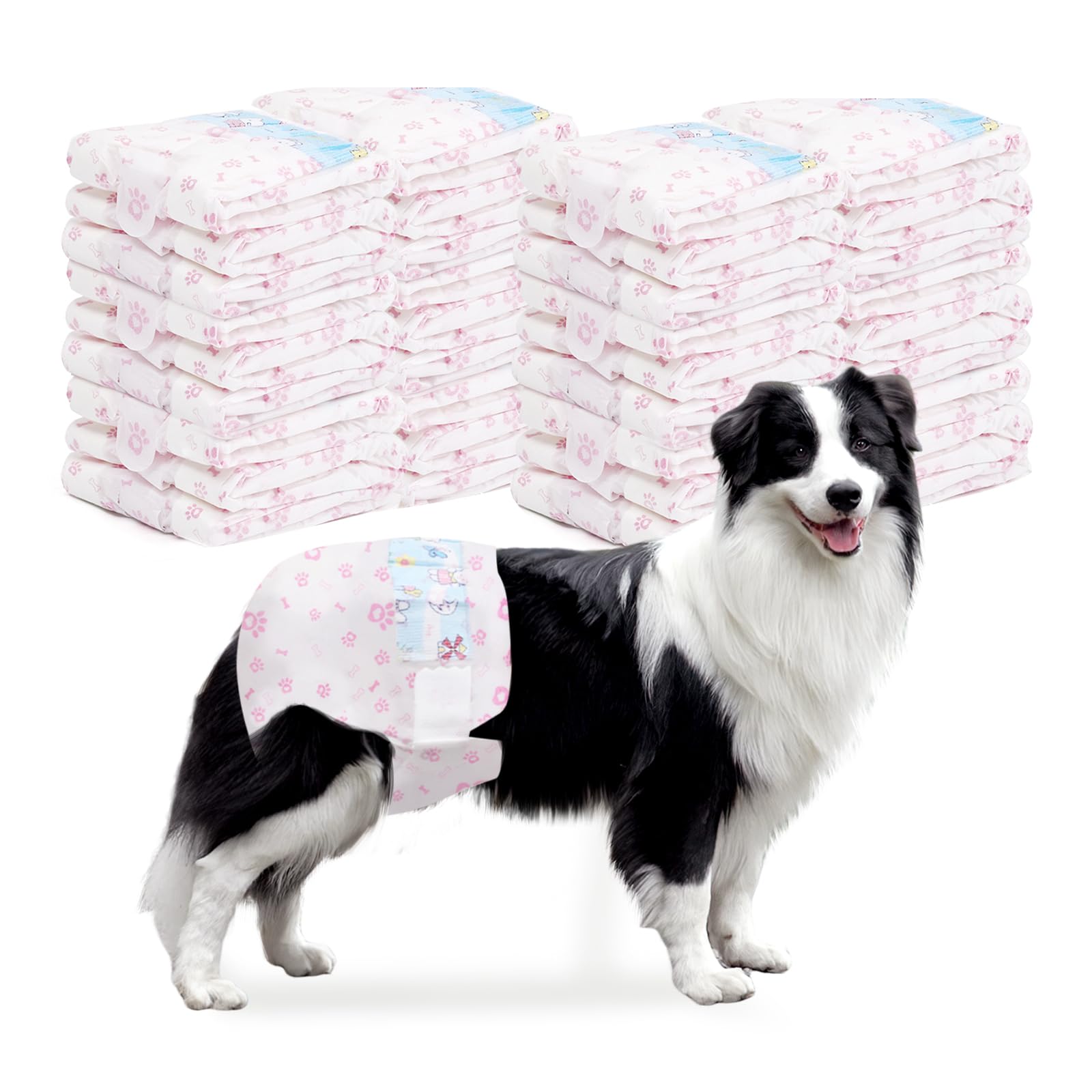 FUNLIYING disposable dog diapers female 90-count pack for convenient at-home protection.