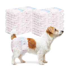 FUNLIYING female dog diapers in pink keep small dogs dry and comfortable.