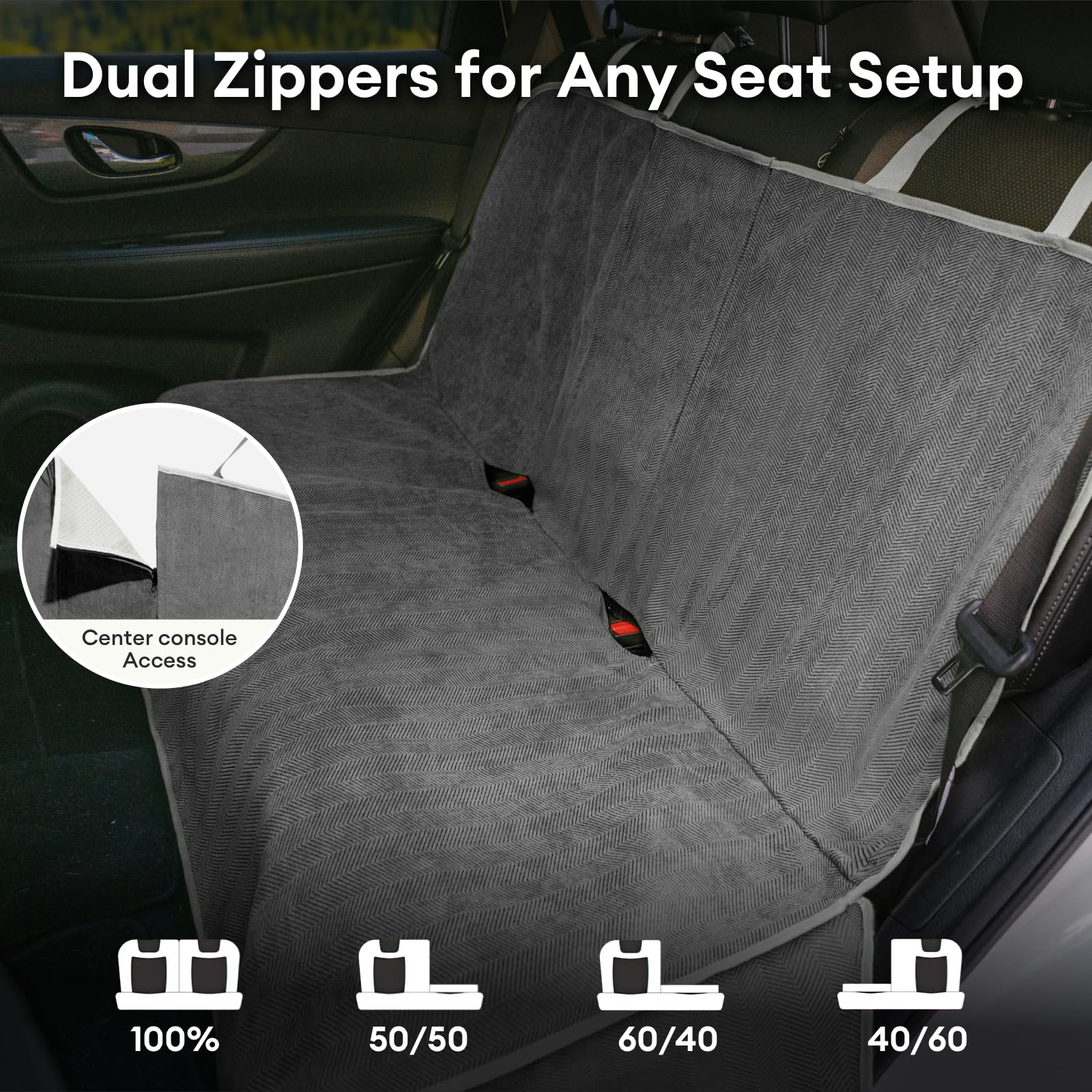 Funny Fuzzy adjustable safety straps fit most vehicle models.