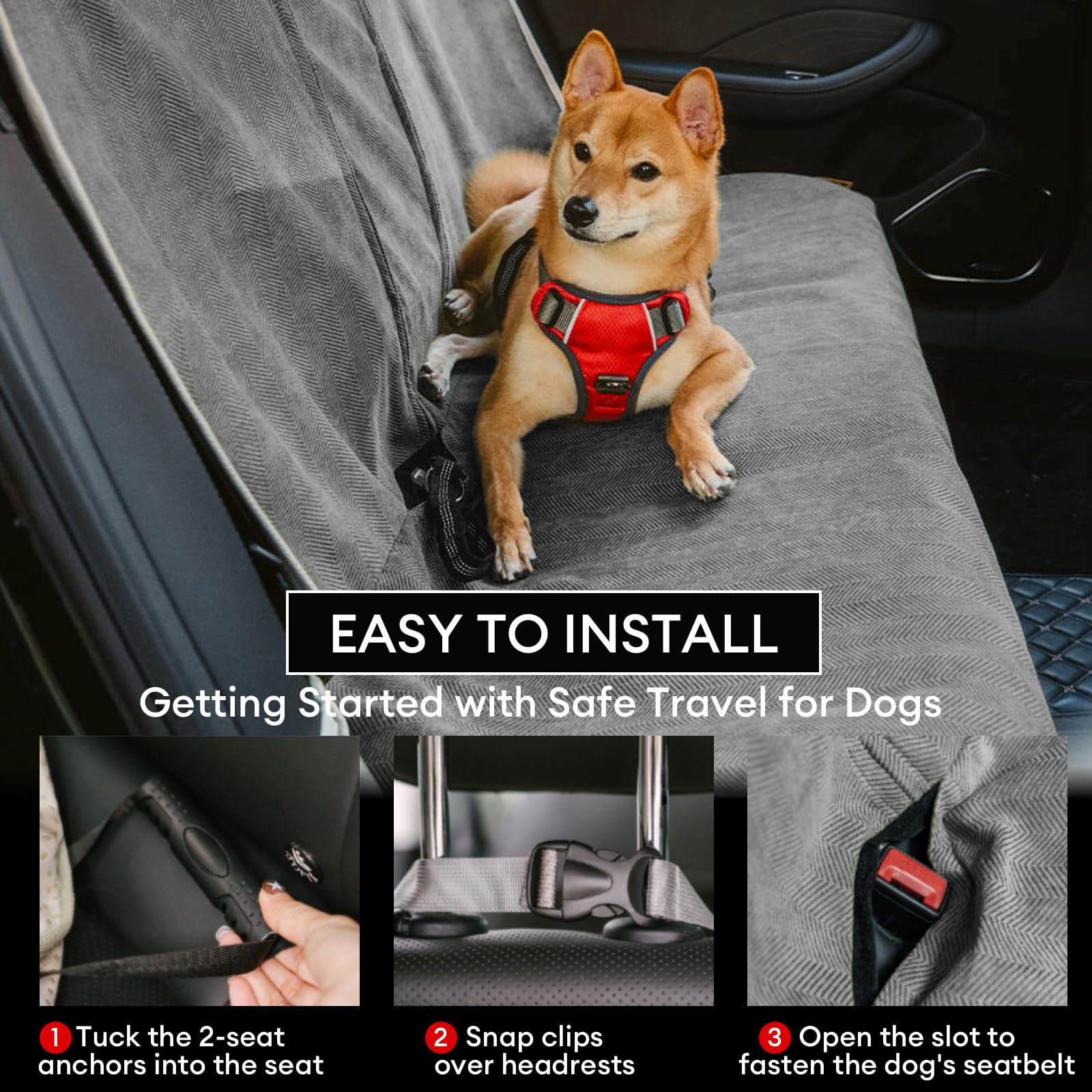 Funny Fuzzy anti-slip anchor prevents seat movement for safer drives.