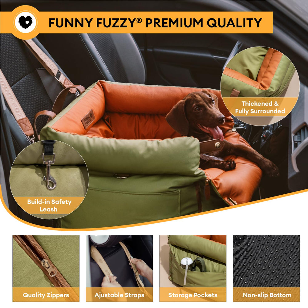 FunnyFuzzy safety leash keeps dogs secure during travels.