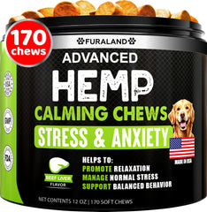 FURALAND hemp calming chews packaging front for anxious dogs
