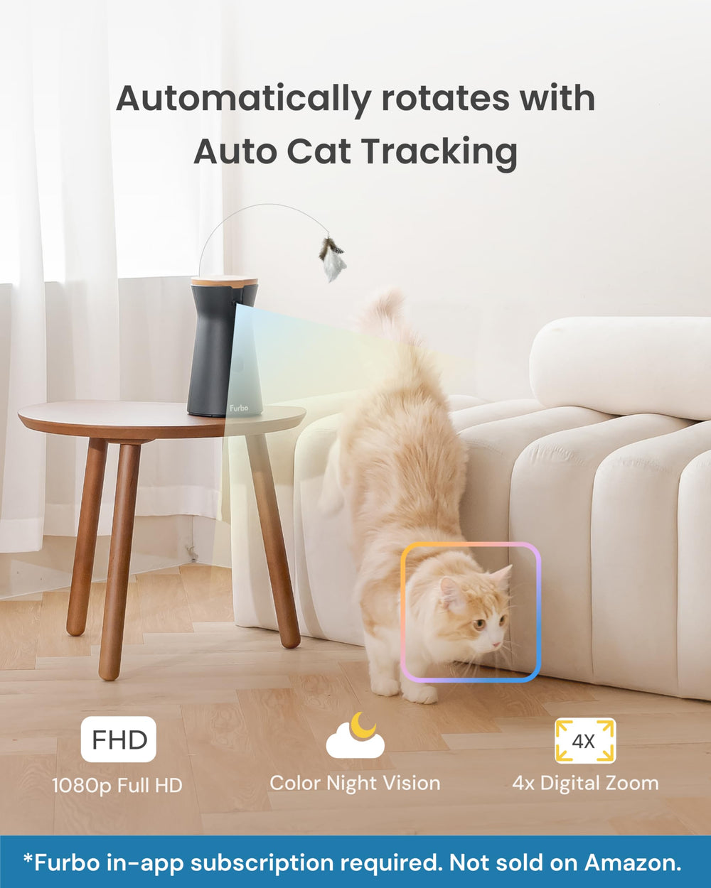 Furbo real-time alerts notify you of meows and activity.