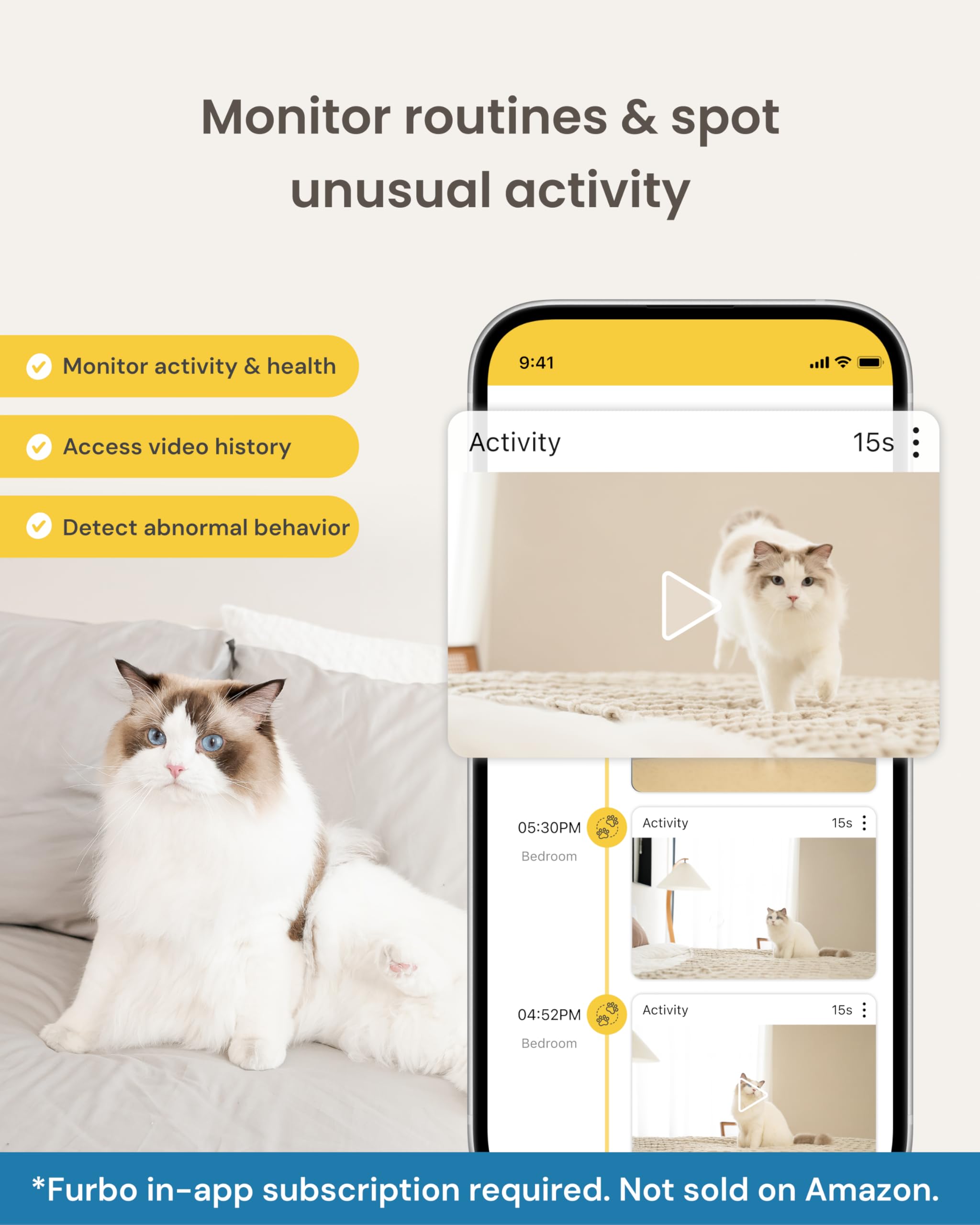 Furbo app setup guides you through camera connection.