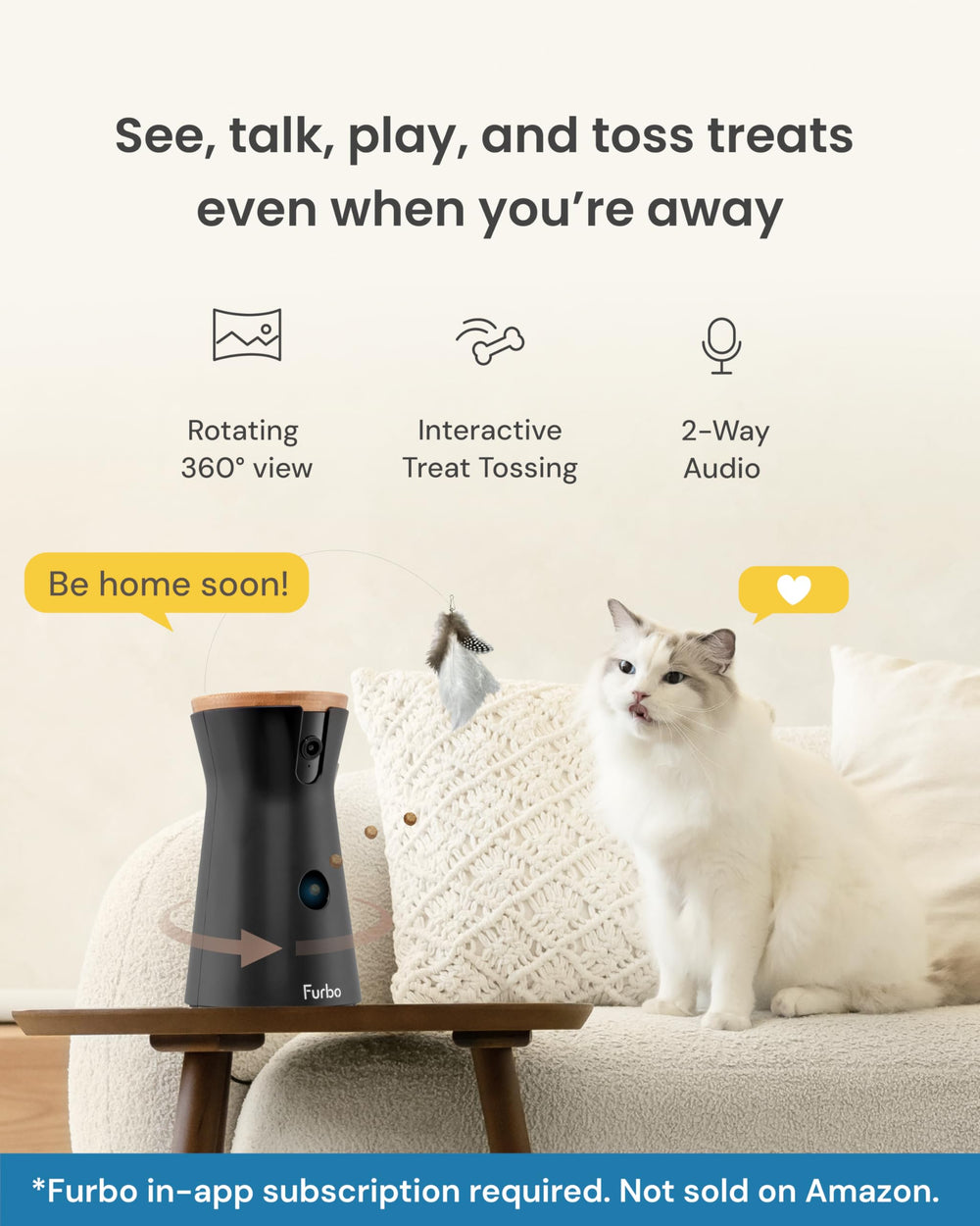 Furbo live view on mobile app for real-time cat monitoring.