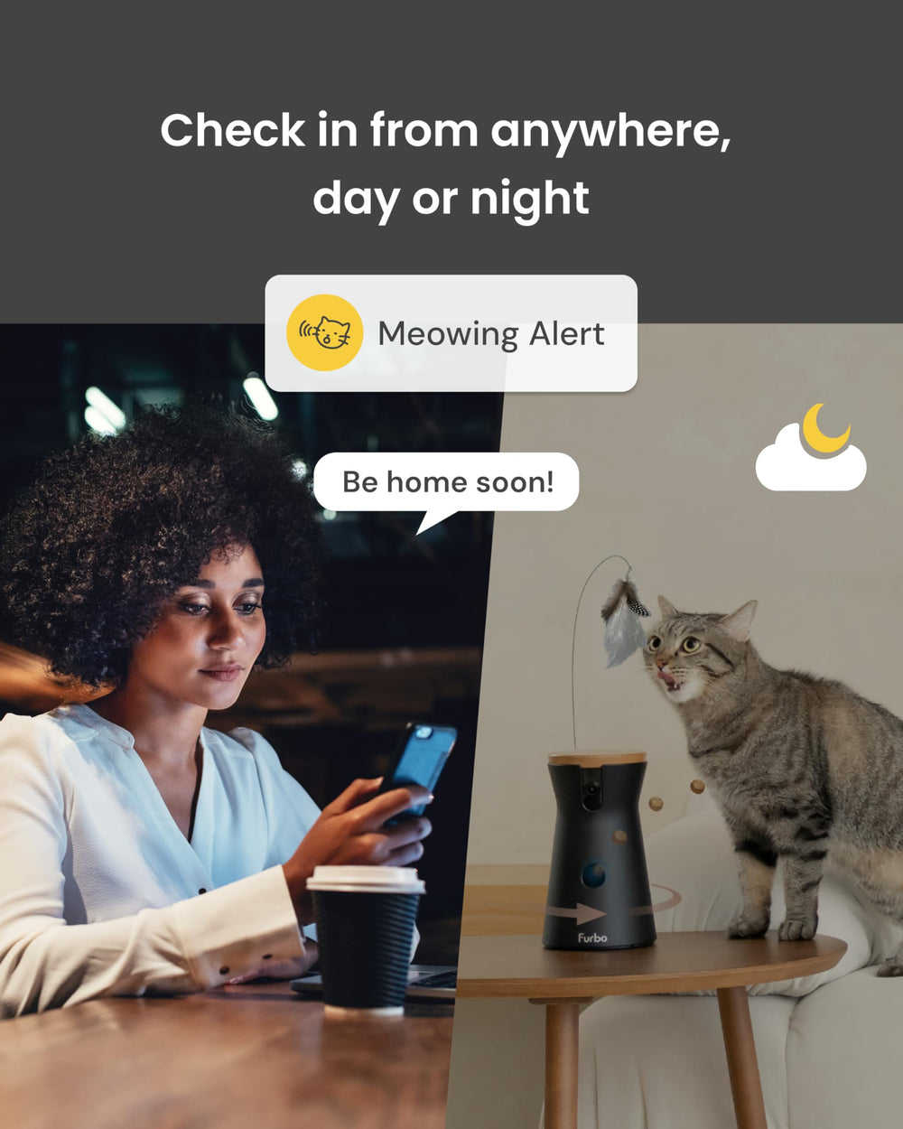 Furbo meowing sensor alerts you to your cat's meows in real time
