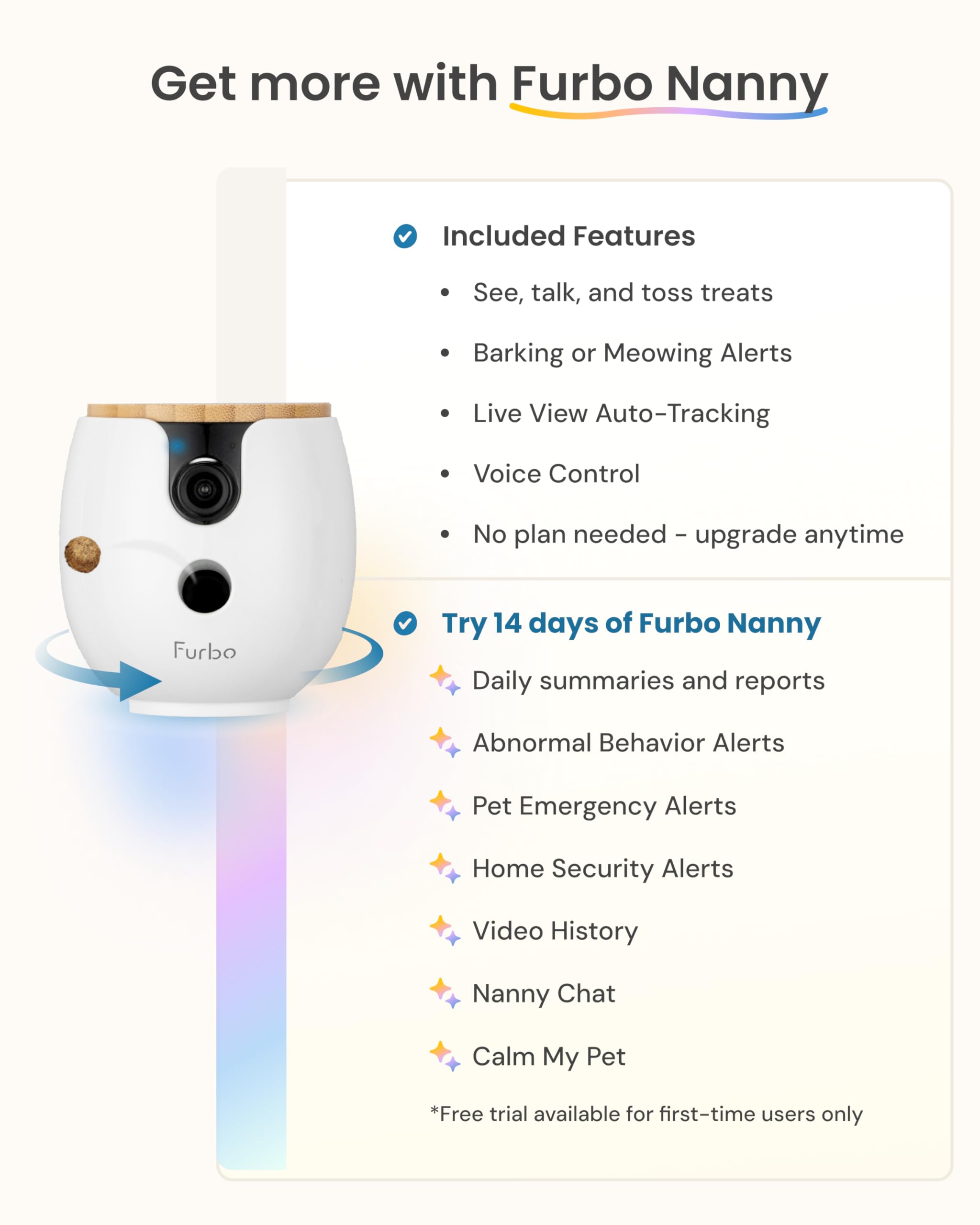 Furbo Mini 2K QHD clarity for quick pet checks