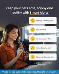 Furbo Mini Camera AI alerts notify of barking or unusual activity