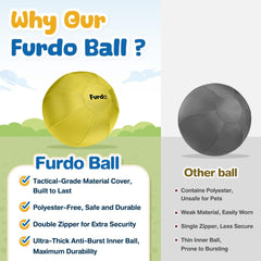 Large dog engages with the Furdo ball during active herding play
