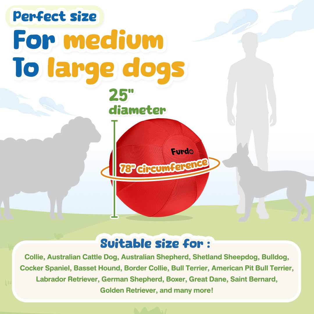 Furdo nylon-cover dog ball built for outdoor durability and play.