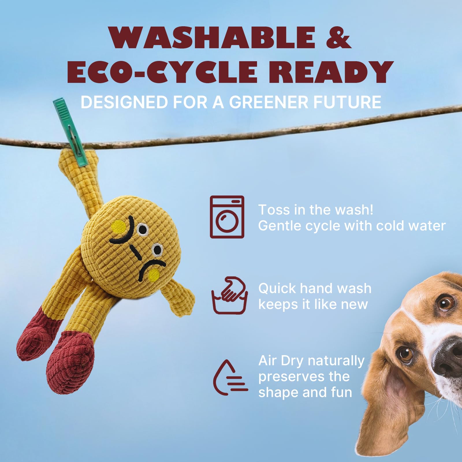 FURETTICO washable dog toy stays clean after play sessions.