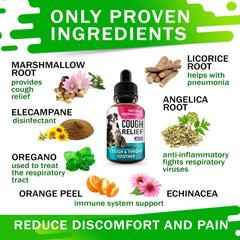 Seven-herb blend highlighted for natural respiratory support.