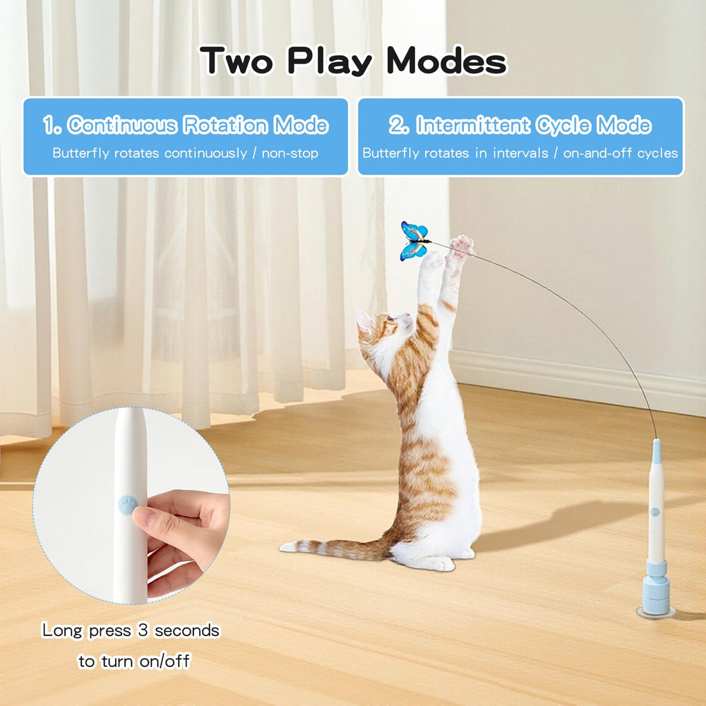 55cm flexible wire supports larger play area and chasing motions.