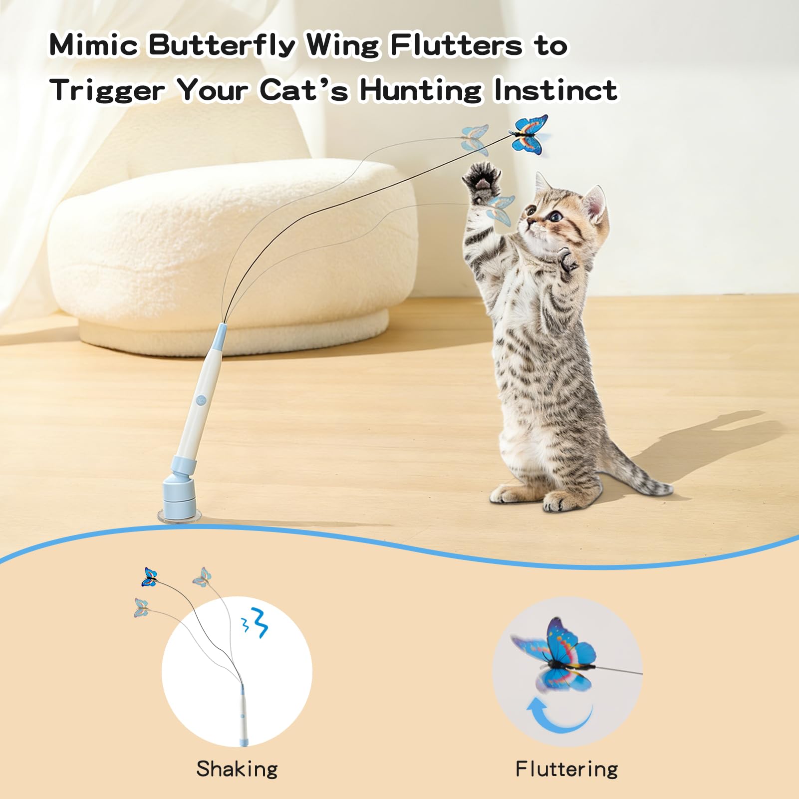 FurFitFun dual-mode toy offers hands-free and handheld play for cats.