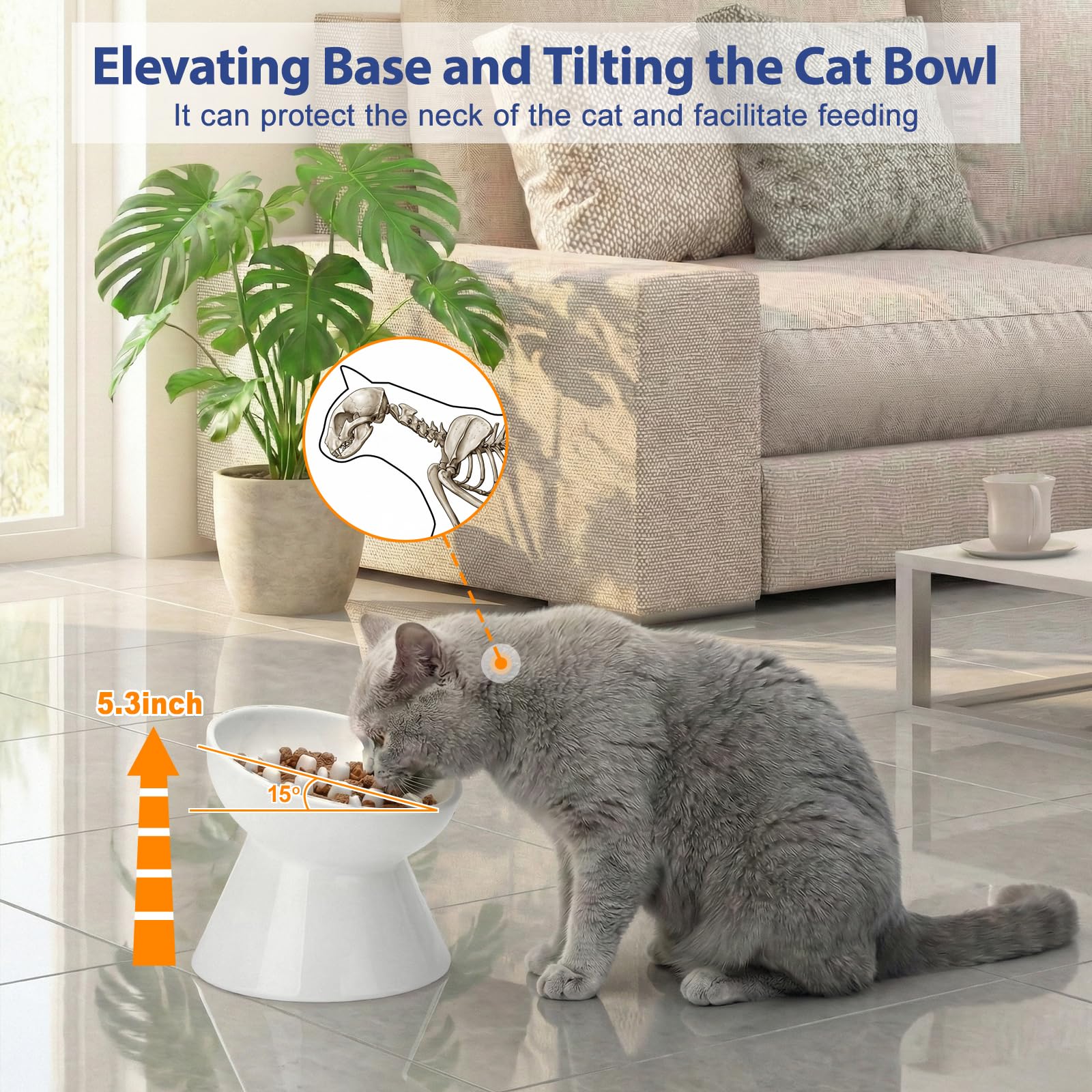 FurFlasher ceramic bowl is dishwasher-safe for easy cleaning and odor control.