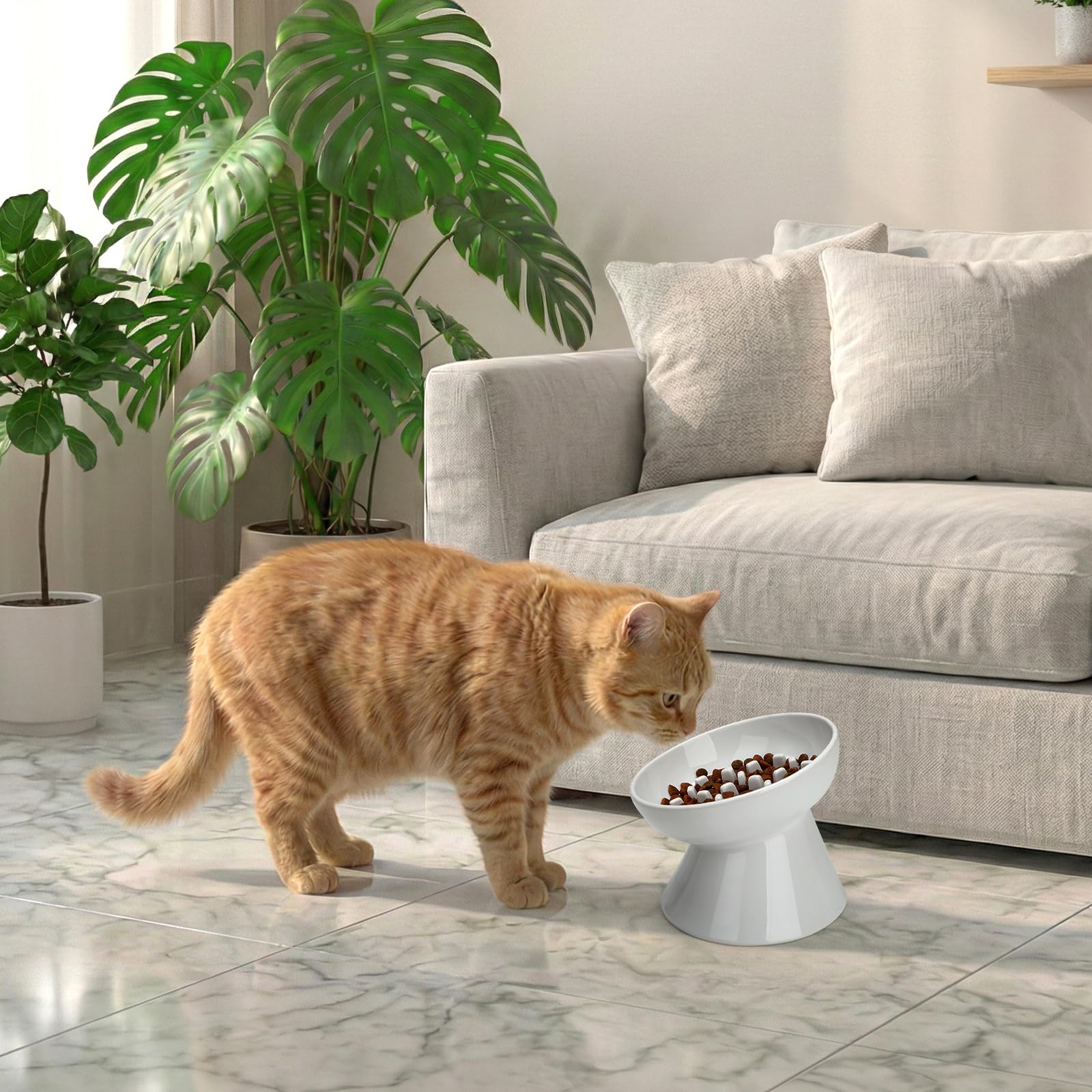 FurFlasher white honeycomb slow feeder adds a modern touch to mealtime.