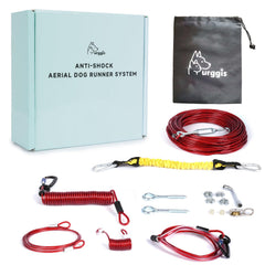 Furggis dog runner with anti-shock bungee absorbs impact for safe speed control