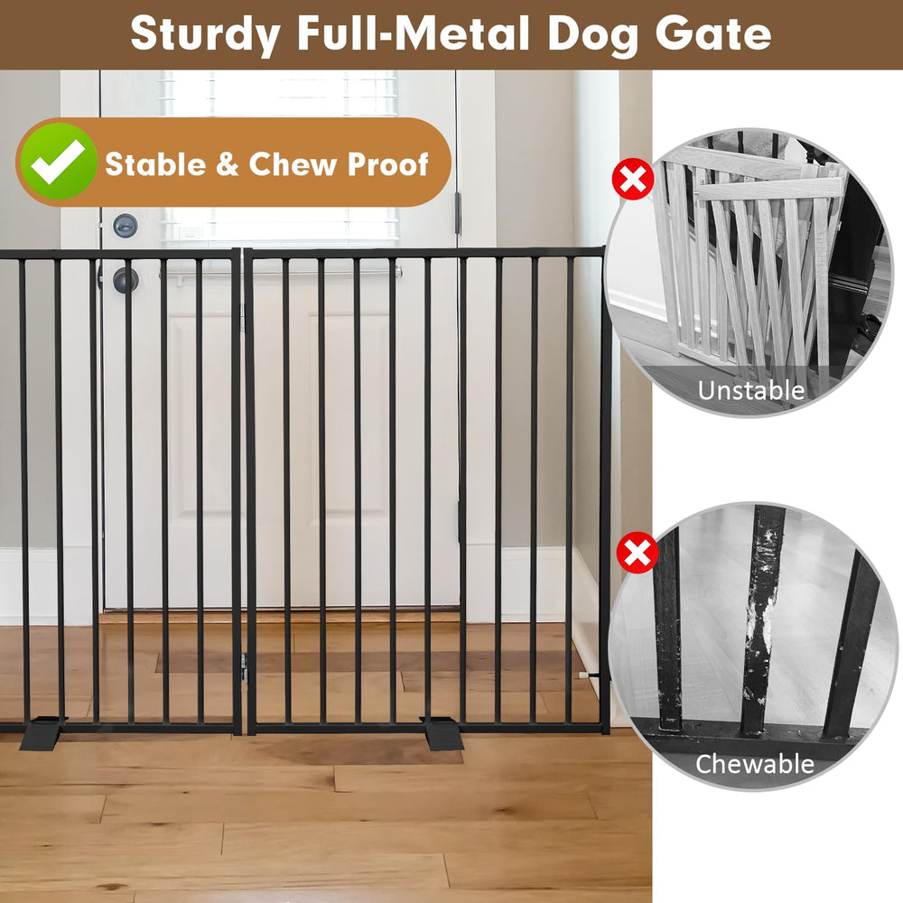 Furggis heavy-duty dog barrier with non-slip bottom for stable placement.