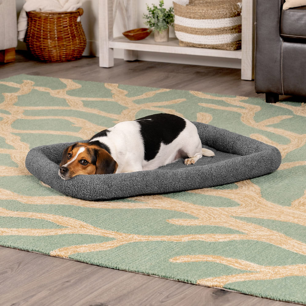 Furhaven bolster edge detail provides gentle support for joints