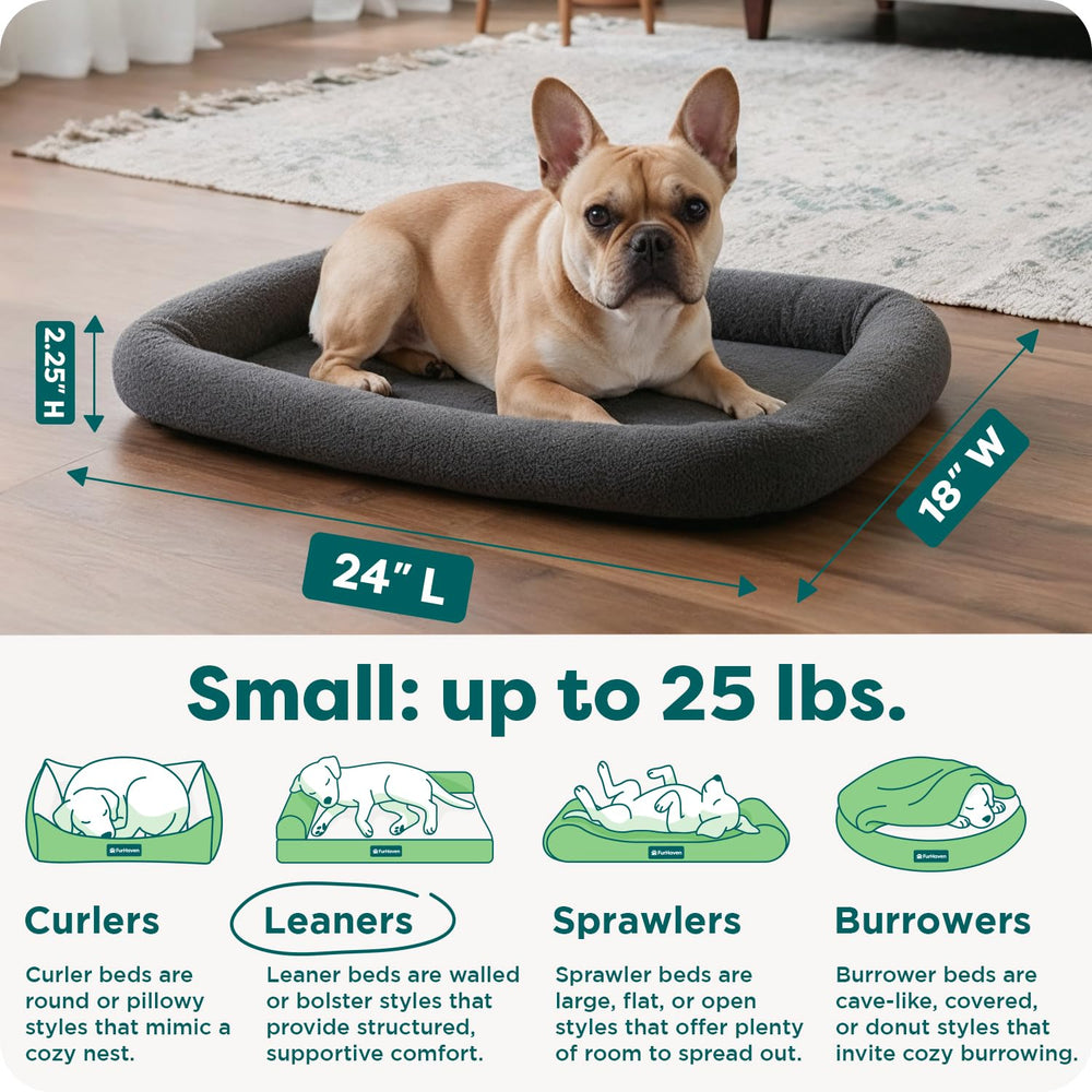 FurHaven bolstered edges serve as a secure headrest during restful naps.