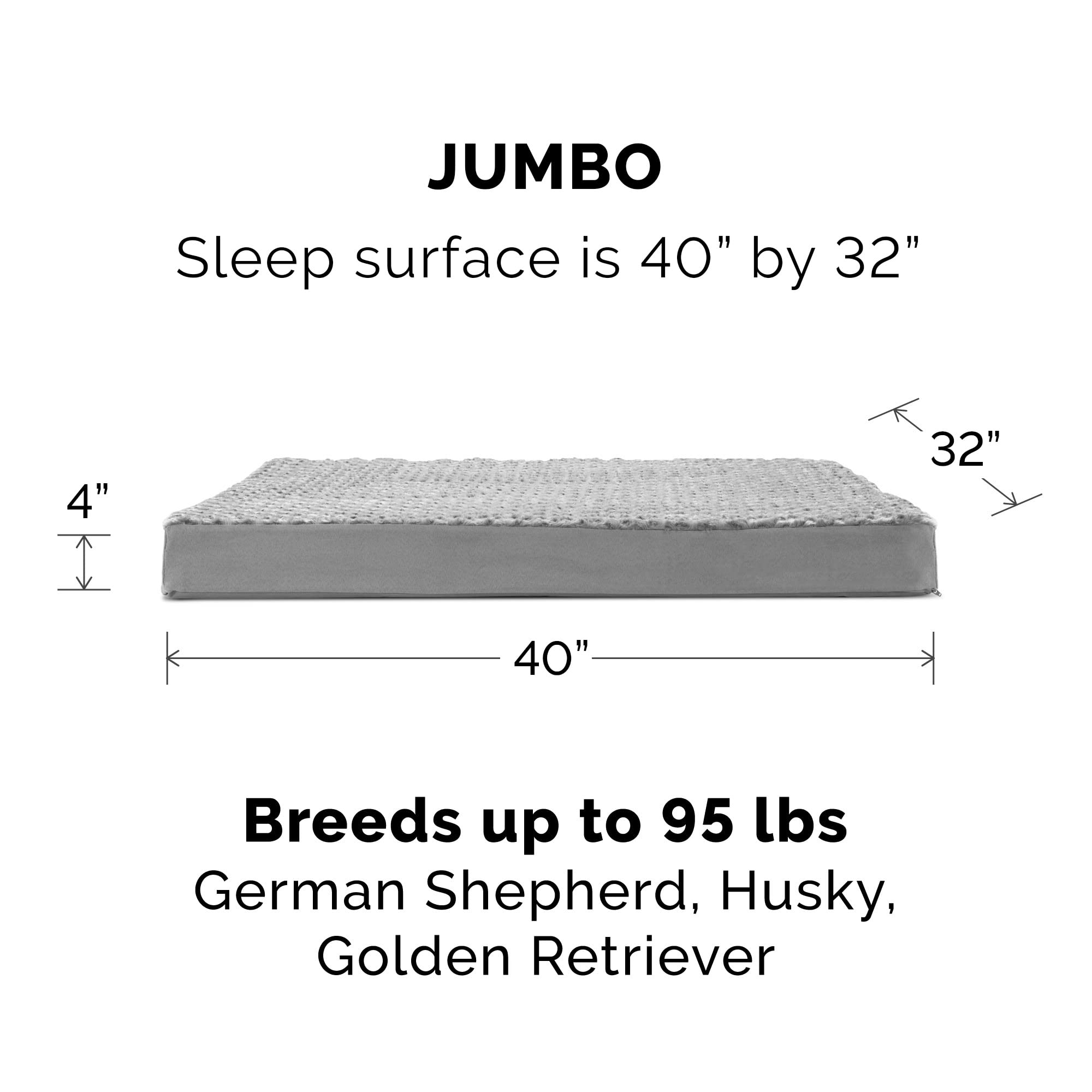 Furhaven machine-washable gray cover with easy cleanup label