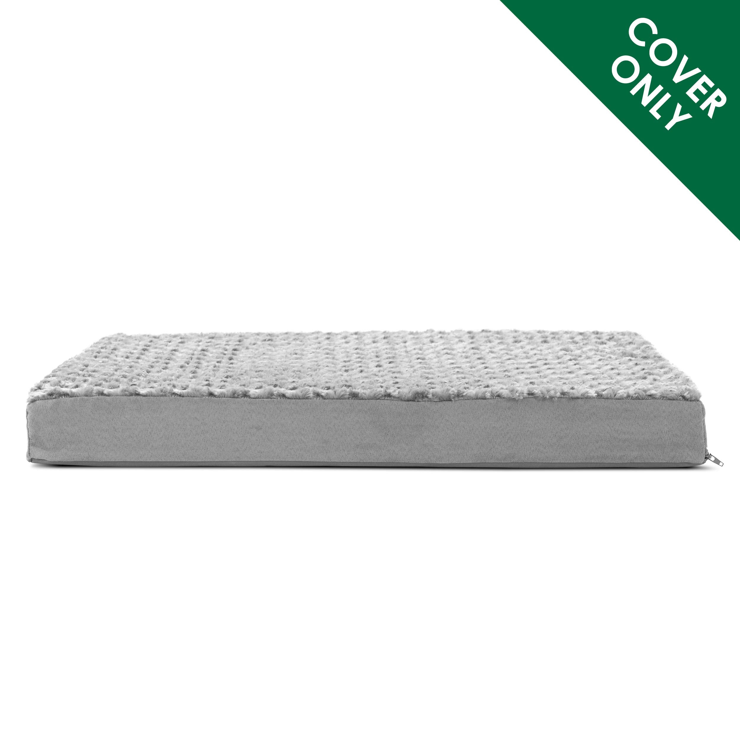 Furhaven gray cover close-up showing durable stitching for long-lasting use