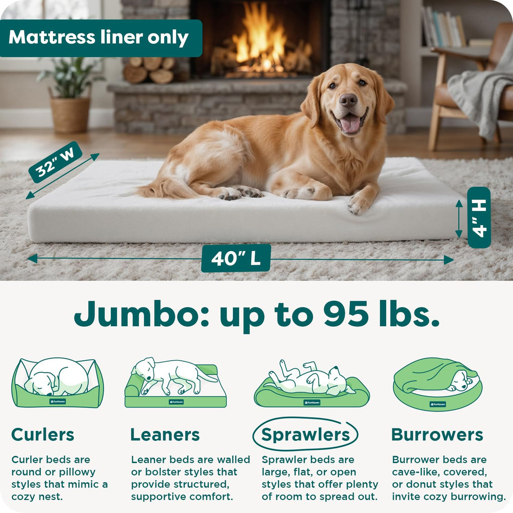 FurHaven liner under cover provides quiet, crinkle-free protection for restful sleep.