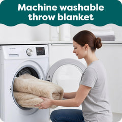 FurHaven Driftwood blanket is machine washable for easy care