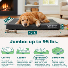 Egg crate foam layer provides joint support for large dogs