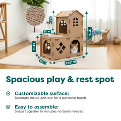 FurHaven Farmhouse scratch surfaces demonstrate durable, full-body scratching option